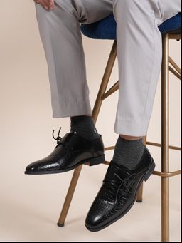 MOZAFIA - Black Classic Lace-Ups Formal Derbies