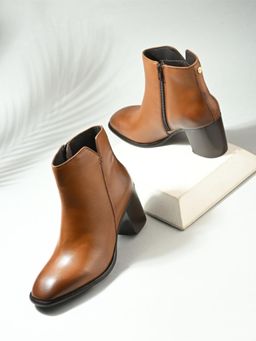 MIORAH - Luna Women Tan Leather Casual Boots