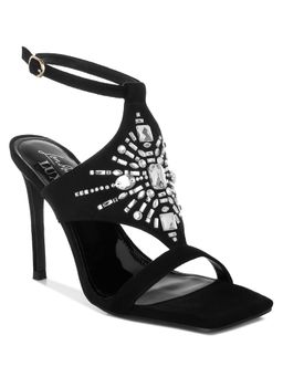 London Rag - Women Black Jewelled Shiny Stiletto Heels