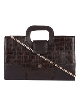 Horra - Casual Croco Sling Bag Brown (S)