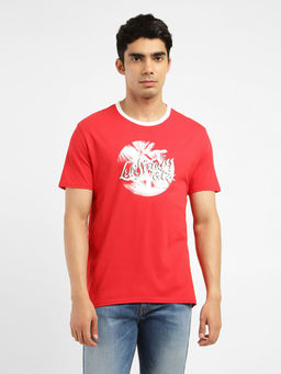 Levi's - Red Men's Graphic Print Crew Neck T-Shirt