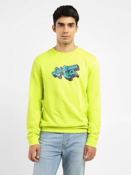 Levi's - Men's Brand Logo Green Crew Neck Sweatshirt