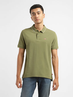 Levi's - Green Men's Solid Polo T-Shirt