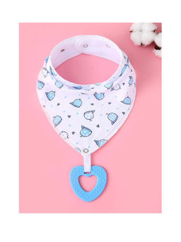 Little Hip Boutique - White Cotton Teether Bib