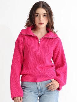 RAREISM - Camille Dark Pink Knitted Sweater