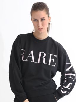 RAREISM - Shelly Black Printed Sweatshirt