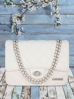 FLYING BERRY - Womens White Sling Bag