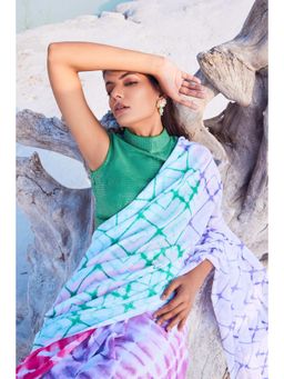 MONK & MEI - Green Celestia Halter Neck Blouse