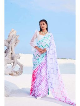 MONK & MEI - Multi-Colour Celestia Pre Stitched Saree with Stitched Blouse