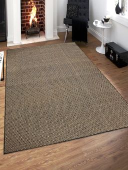 Saral Home - Modern Carpet (Black, Cotton, 6 X 9 Feet)