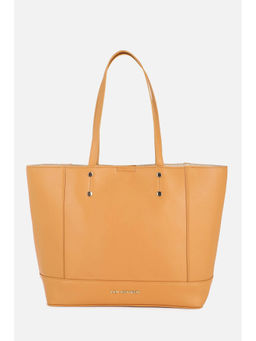 Van Heusen - Women Brown Solid Casual Handbag