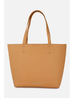 Van Heusen - Women Brown Solid Casual Handbag