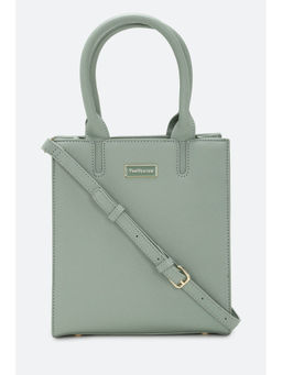 Van Heusen - Women Green Solid Casual Tote Bag