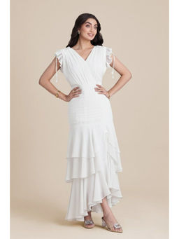 Torsha - White Layered Maxi Dress
