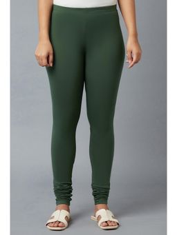 Elleven - Women Green Ankle Length Cotton Lycra Churidar