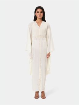 BEYOND - Cream Embellished Kaftan Dress