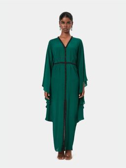 BEYOND - Green Embellished Kaftan Dress