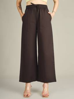 SPARSA - Brown Premium Cotton Linen Pant