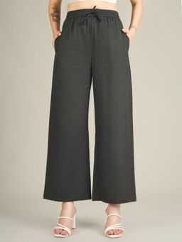 SPARSA - Forest Grey Premium Cotton Linen Pant