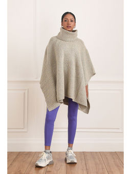 Khaleej - Rachelle Woven Free Size Cream Poncho