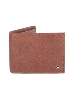 Louis Philippe - Men Brown Textured Leather Wallet