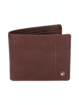 Louis Philippe - Men Brown Solid Bifold Made from Premium Leather Card Wallet (Free Size)