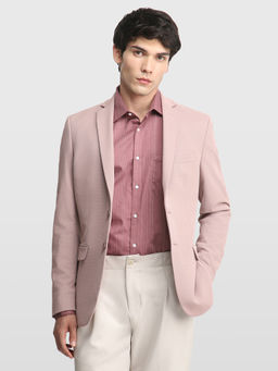 Arrow - Pink Men Zero Calorie Slim Fit Knitted Blazer