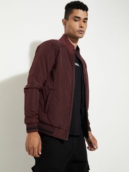 max - Wine URB_N Men Solid Reversible Jacket