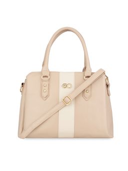 E2O - Classy Beige Colo block Satchel Handbag for Women's