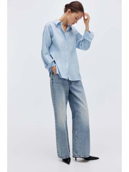 H&M - Women Blue Oversized Shirt