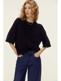 H&M - Women Blue Rib-Knit Top