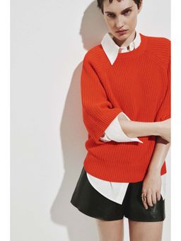 H&M - Women Red Rib-Knit Top