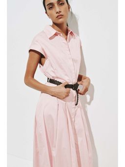 H&M - Women Pink Cotton Poplin Shirt Dress