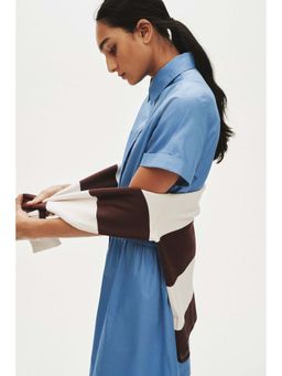 H&M - Women Blue Short-Sleeved Shirt Dress