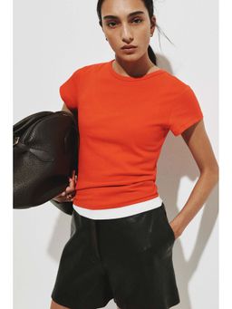 H&M - Women Red Cotton T-Shirt