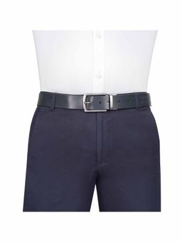 United Colors of Benetton - Men Ales Leather Reversible Belt - Navy Blue & Tan