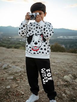 Napchief - White Character Relaxed Sweatshirt with Joggers