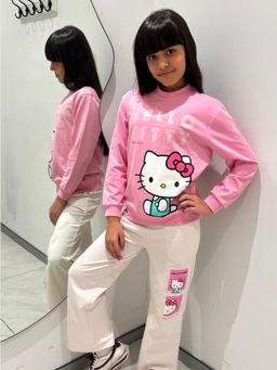 Napchief - Pink Character Relaxed Sweatshirt with Trousers