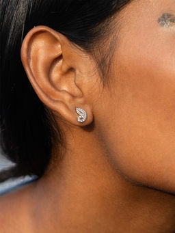 Shaya by CaratLane - Fly On Butterfly Earrings In Rhodium Plated 925 Silver