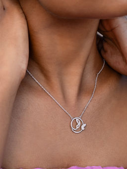 Shaya by CaratLane - 925 Silver Shaya by CaratLane Happier Than Ever Butterfly Necklace In Rhodium Plated