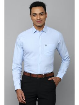 Allen Solly - Men Blue Slim Fit Solid Full Sleeves Formal Shirt