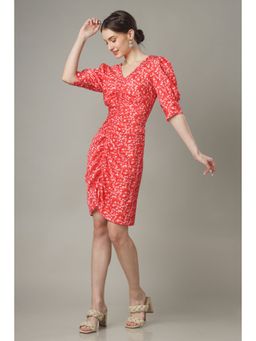 NEOFAA - Lovely Bodycon Puff Sleeve Dress