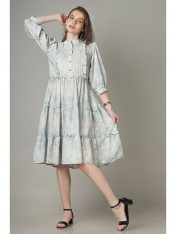 NEOFAA - A-Line Tiered Shirt Dress