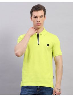 Rock.it - Rockit From House Of Mens Solid Green Polo Neck Half Sleeve T-Shirt
