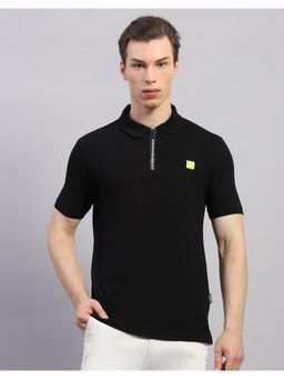 Rock.it - Rockit From House Of Mens Solid Black Polo Neck Half Sleeve T-Shirt