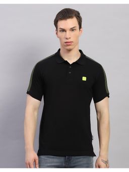 Rock.it - Rockit From House Of Mens Solid Black Polo Neck Half Sleeve T-Shirt