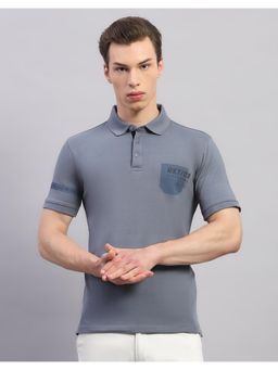 Rock.it - Rockit From House Of Mens Solid Grey Polo Neck Half Sleeve T-Shirt