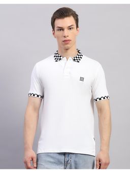 Rock.it - Rockit From House Of Mens Solid White Polo Neck Half Sleeve T-Shirt