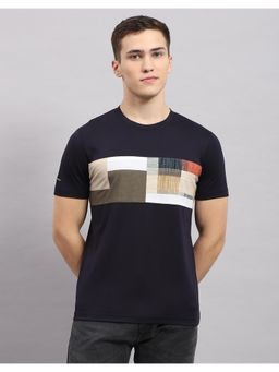 Monte Carlo - Mens Printed Black Round Neck Half Sleeve T-Shirt