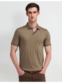 Arrow - Solid Tan Short Sleeves Polo Collar T-Shirts